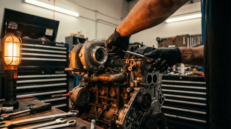 明星修车视频教程：涡轮增压器拆装